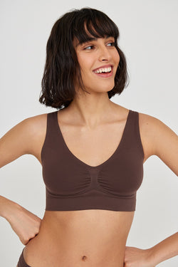 Push-up underwear top with wide straps