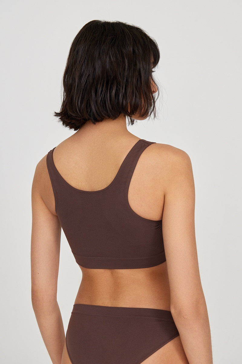 Push-up underwear top with wide straps