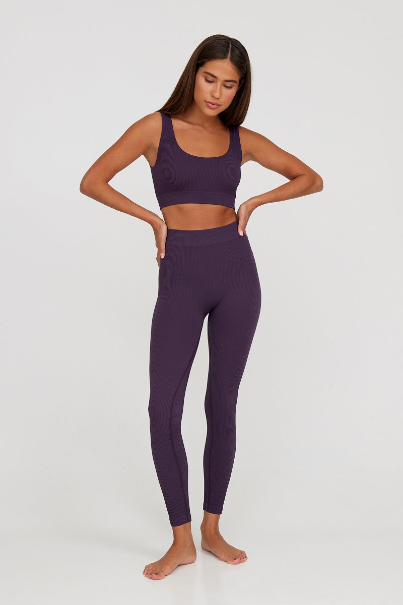 Wide strap ribbed top