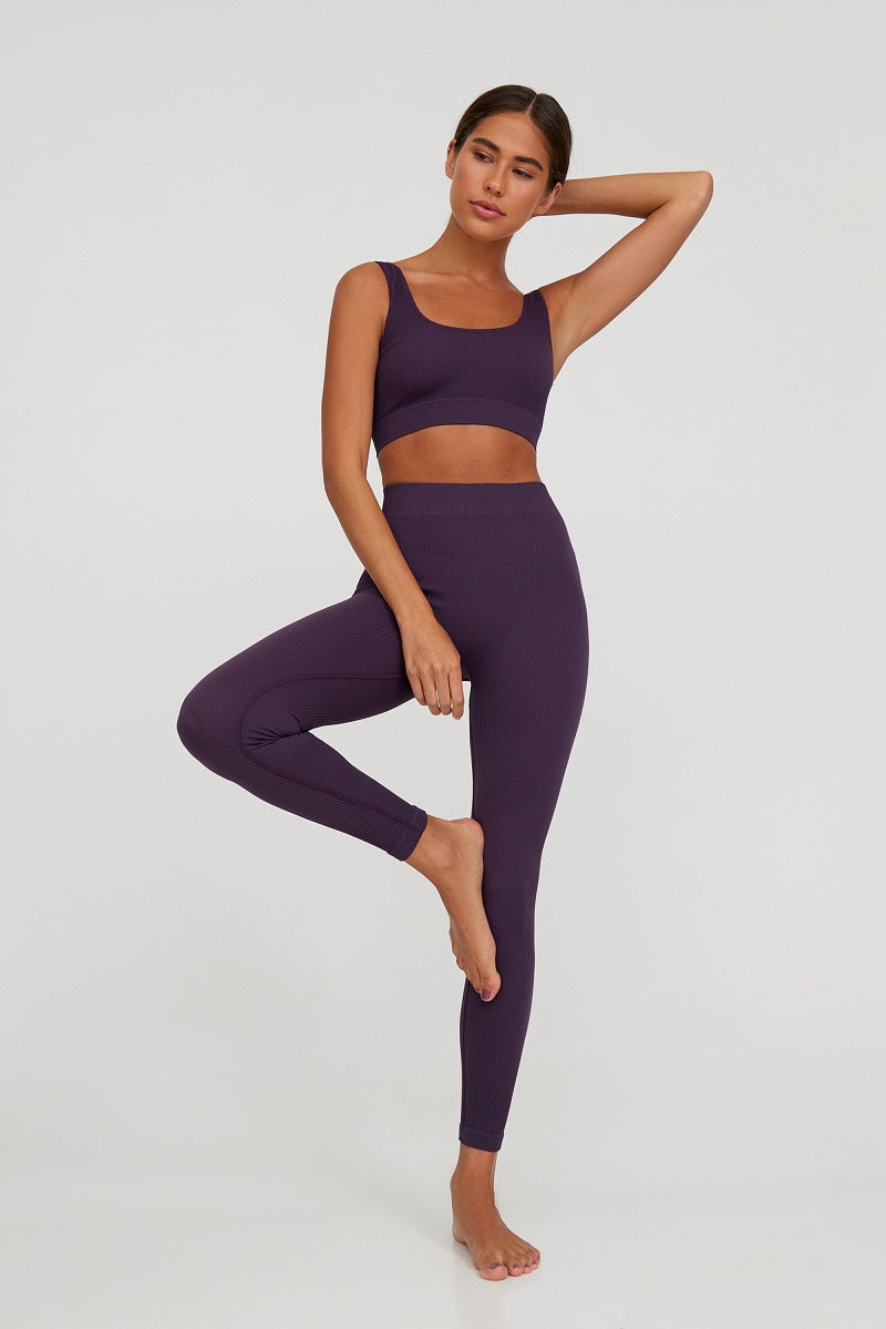 Wide strap ribbed top