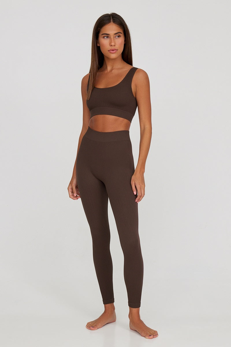 Wide strap ribbed top