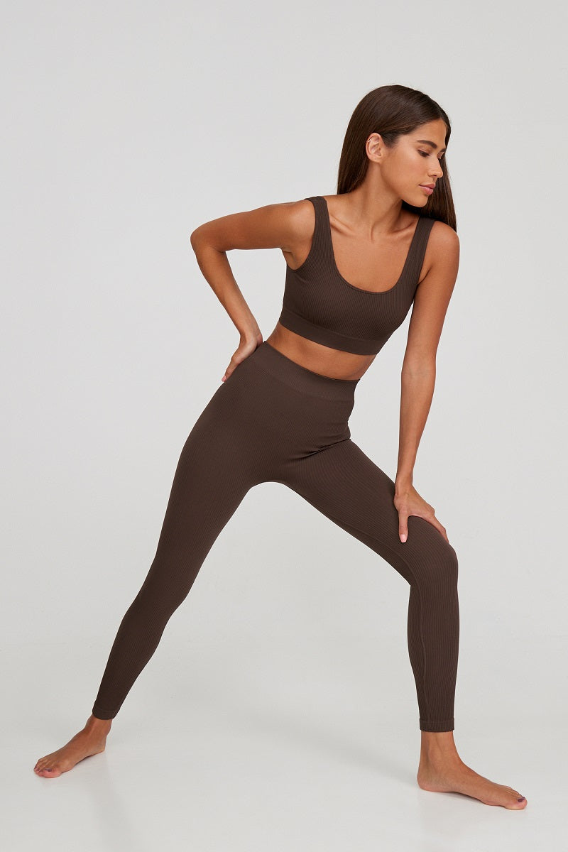 Wide strap ribbed top